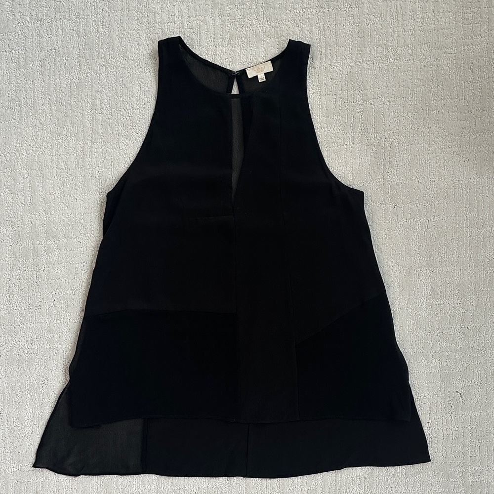 Wilfred 100% Silk Black Tank